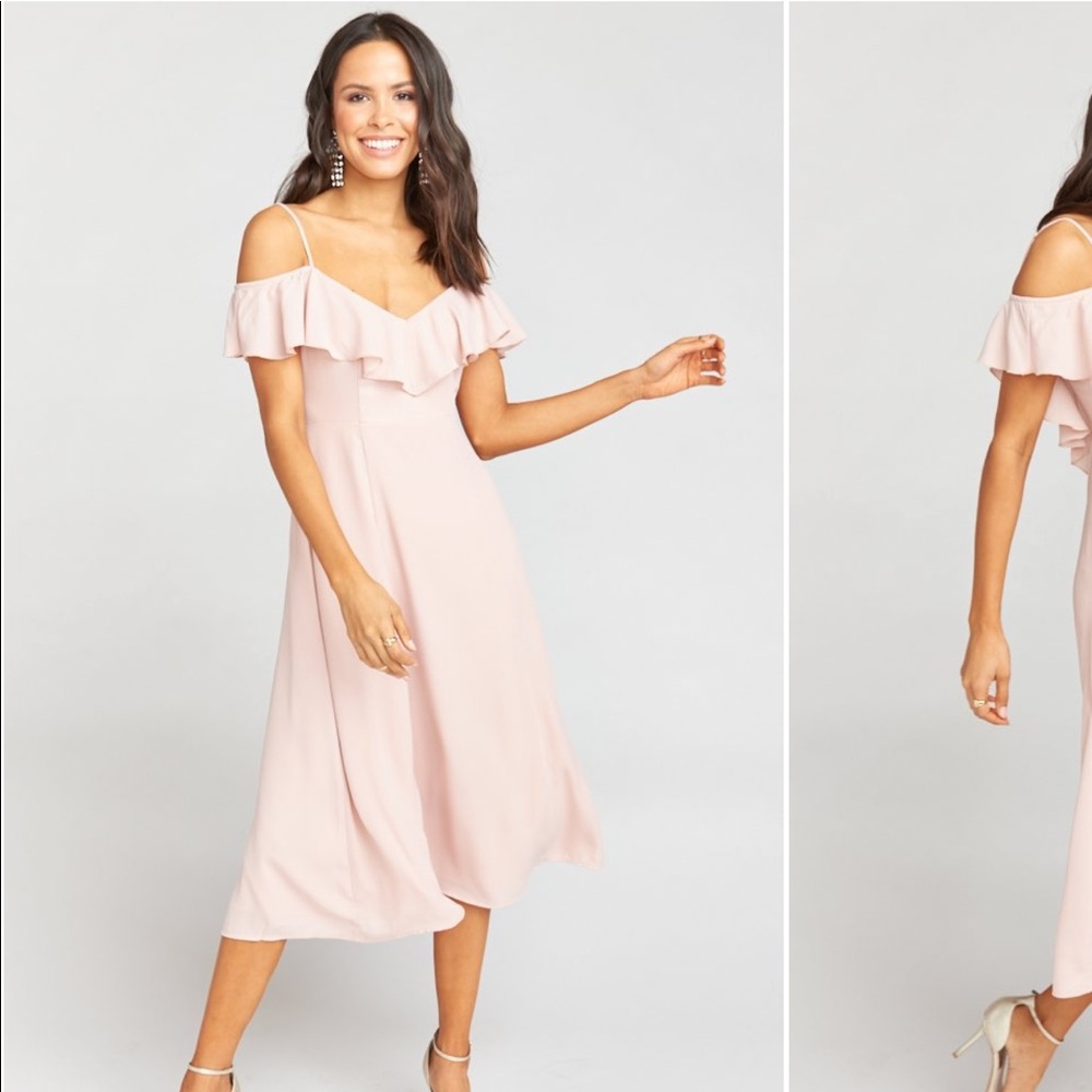 Show Me Your MuMu blush midi dress size S